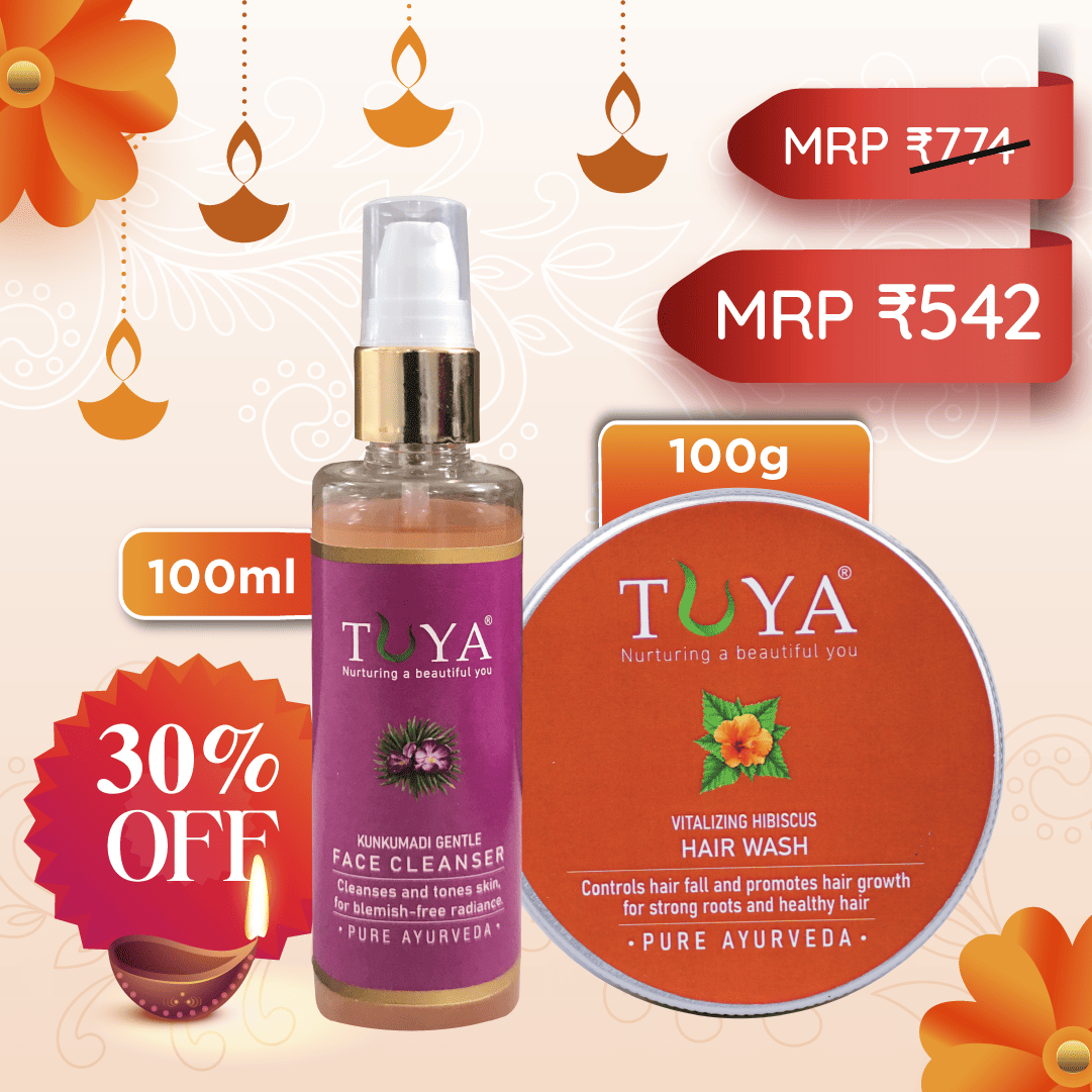 Kunkumadi Face Cleanser (100ml) & Hibiscus Hair Wash (100gm)