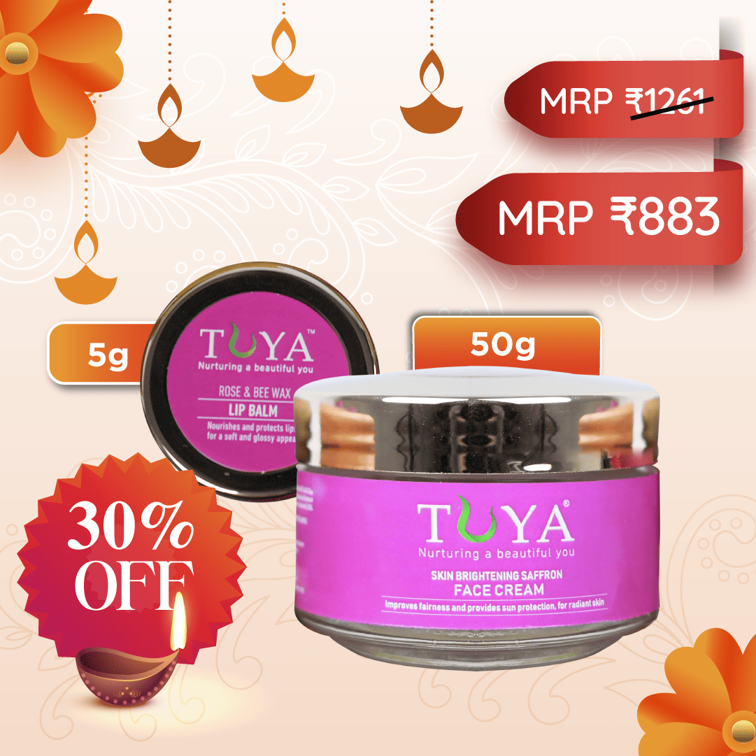 Rose and Beewax Lip Balm (5gm) & Saffron Face Cream(50gm)