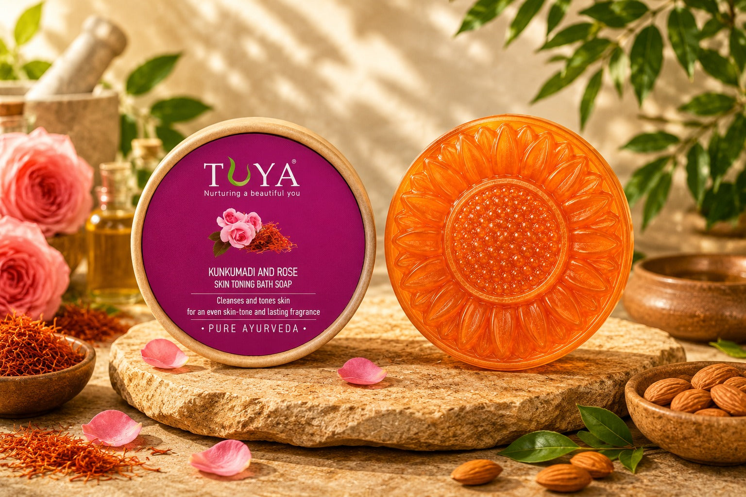 Kumkumadi and Rose Bath Soap