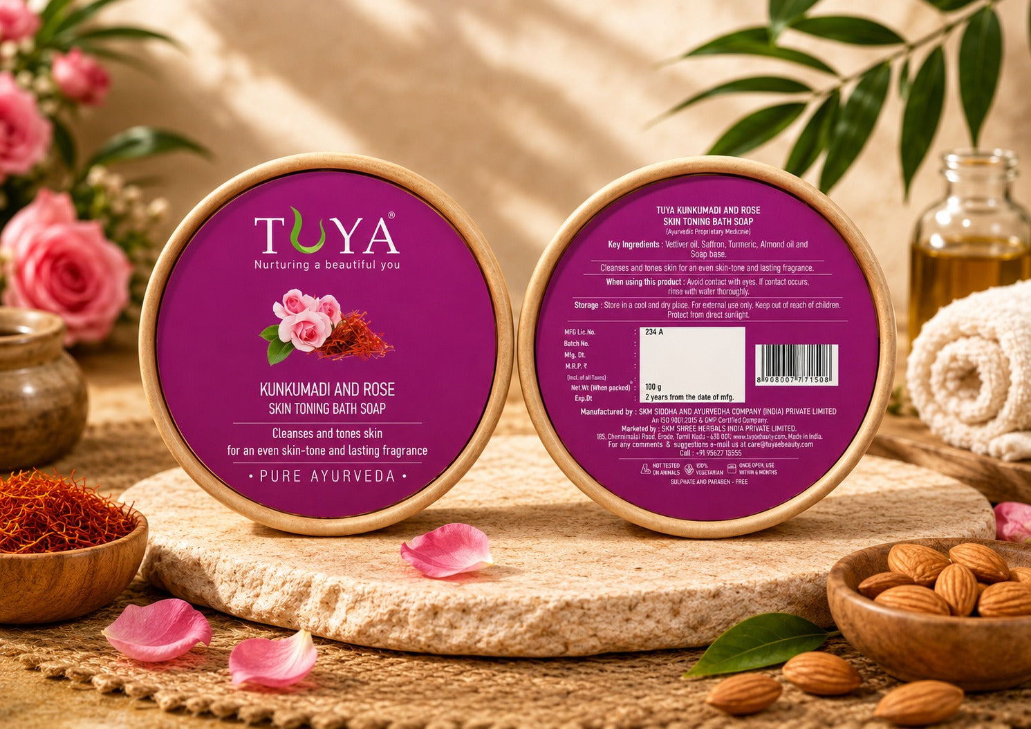 Kumkumadi and Rose Bath Soap