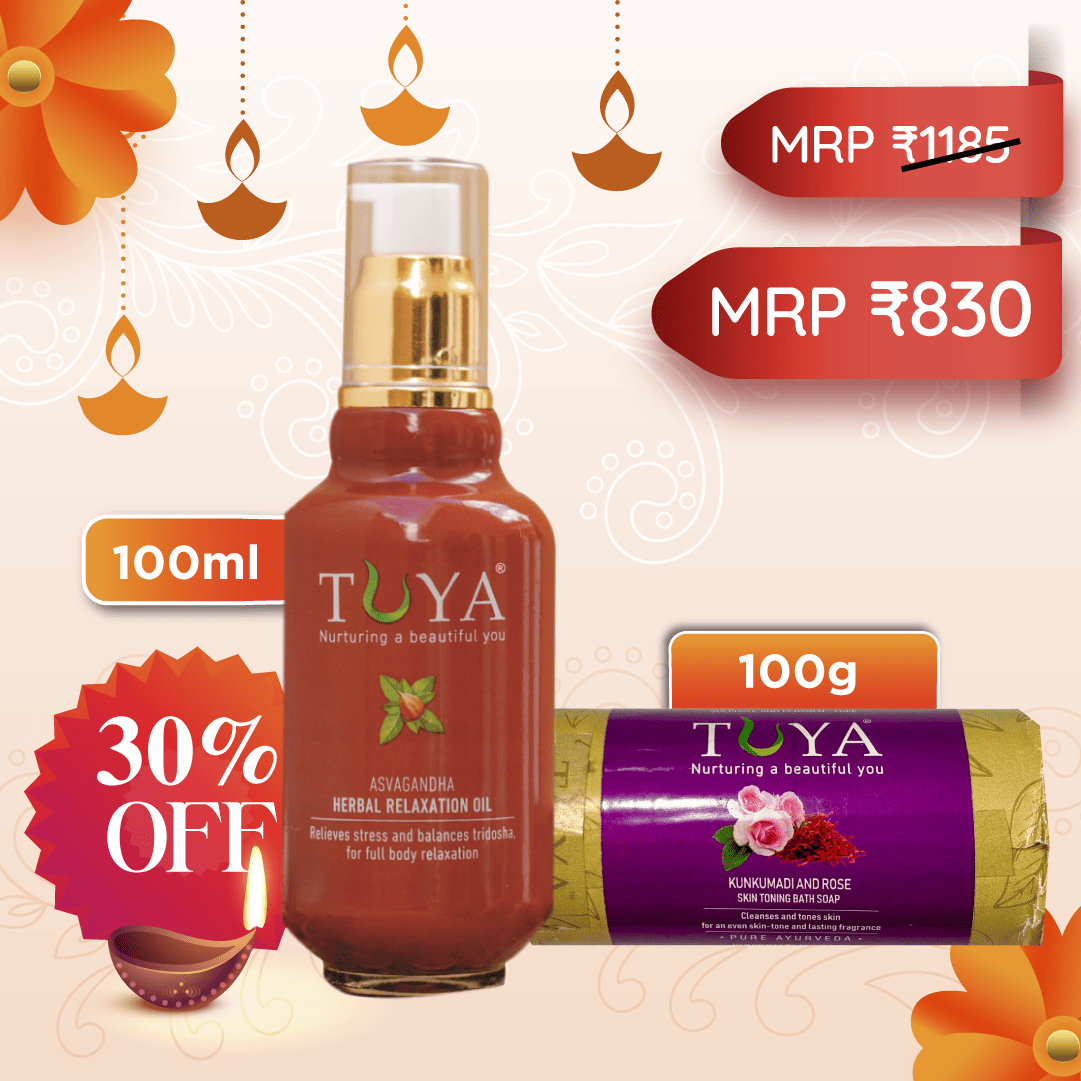 Kunkumadi and Rose Bath Soap (100gm) & Ashwagandha Relaxtion Oil (100ml)