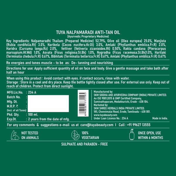 Nalpamaradi Anti-Tan Oil