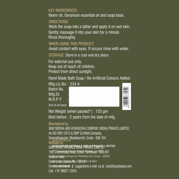 Neem And Geranium Soap
